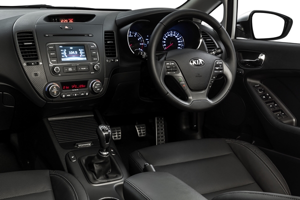 MY13 Kia Cerato SLi interior with Six Speed manual transmission.
