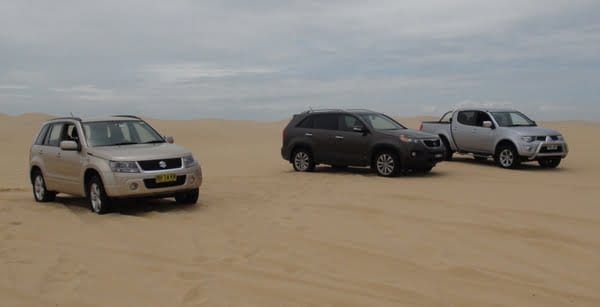 2011 Kia Sorento on Stockton Beach