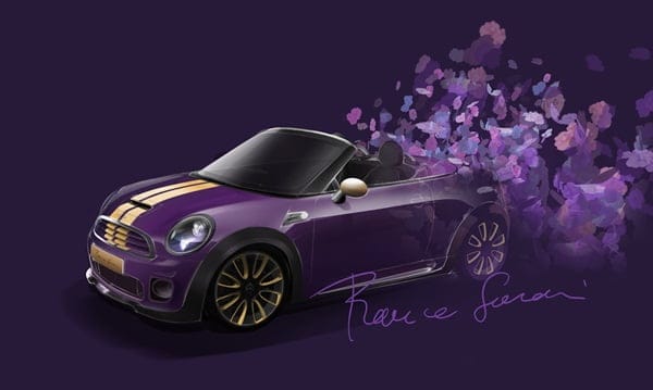 MINI Roadster designed by Franca Sozzani Sketch