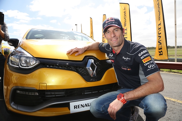 Australia F1 Mark Webber in Renault’s all-new Clio RS 200