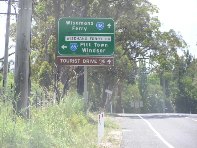 Wisemans ferry road sign