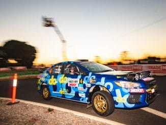 The Orange Motorsport Engineering-prepared All-Wheel Drive Subaru WRX STI of Molly Taylor and co-driver Malcolm Read finished Heat 1 in fourth place after a modest start on last night's two quick Super Special Stage runs around Busselton's Barnard Park.