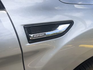 Haval logo on side of car cropped