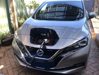 Nissan Leaf - plugged in and powering up
