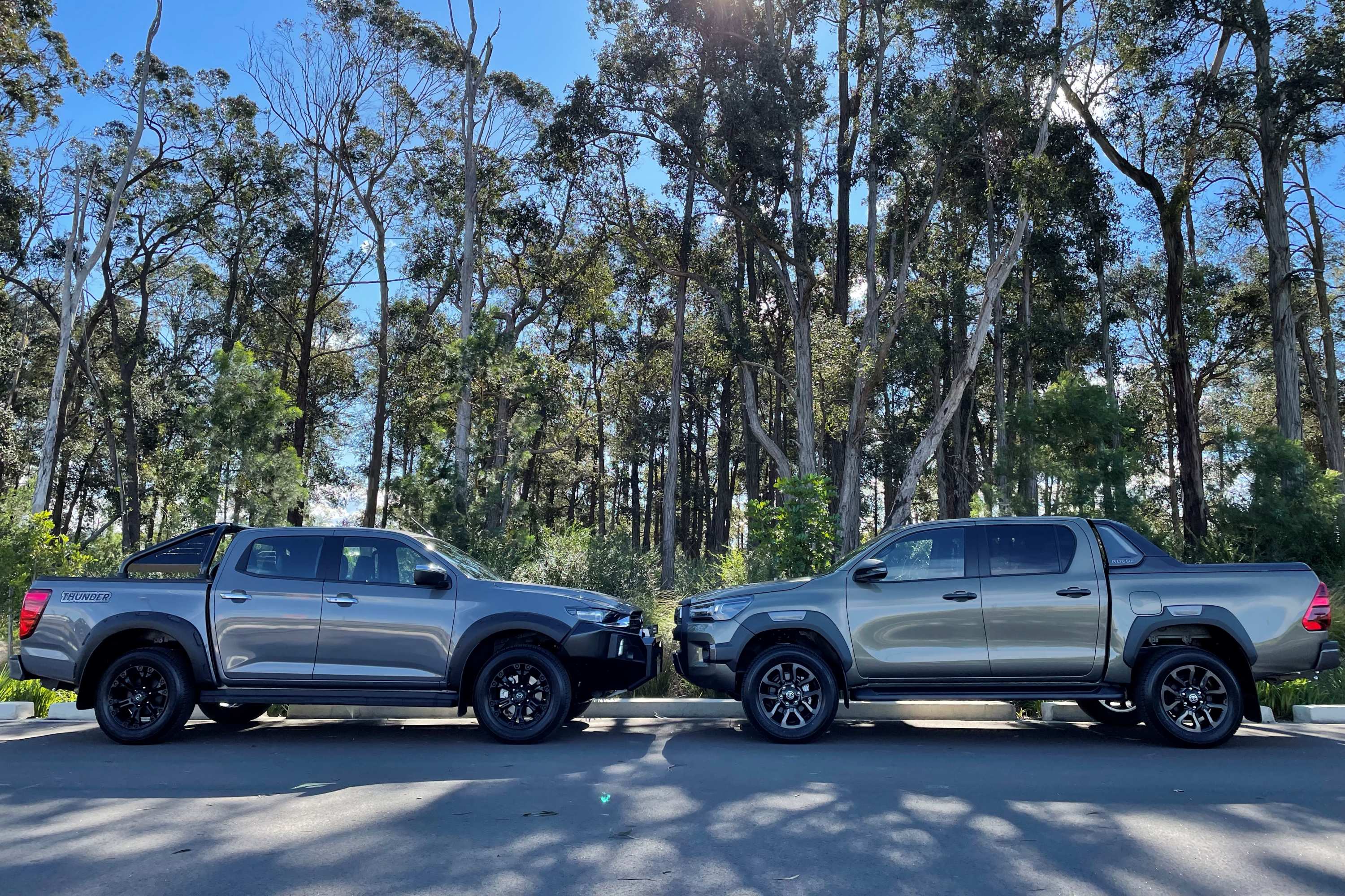 2021 Toyota HiLux Rogue and Mazda BT-50 Thunder 4WD Dual Cab Ute 2