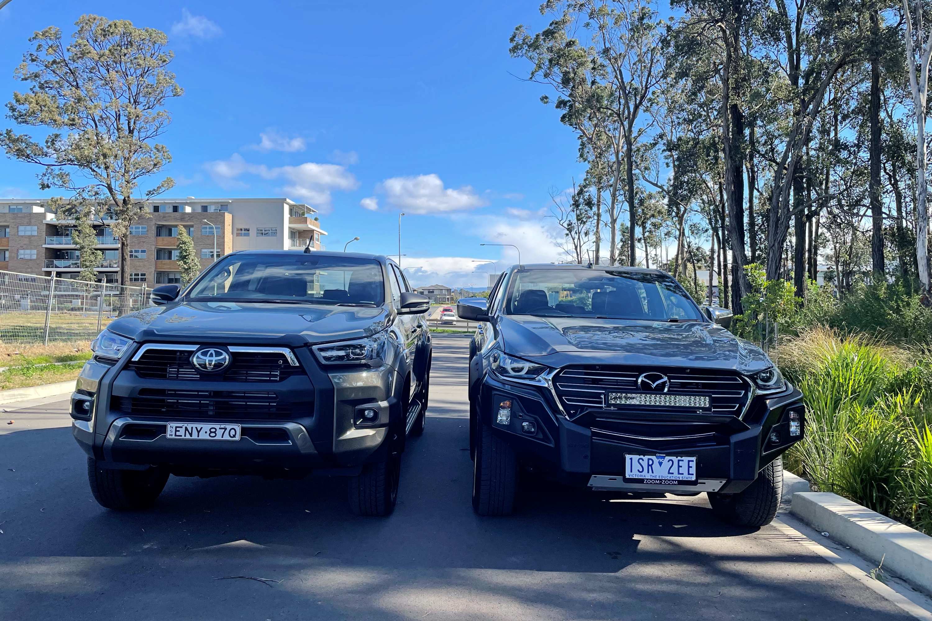 2021 Toyota HiLux Rogue and Mazda BT-50 Thunder 4WD Dual Cab Ute 3