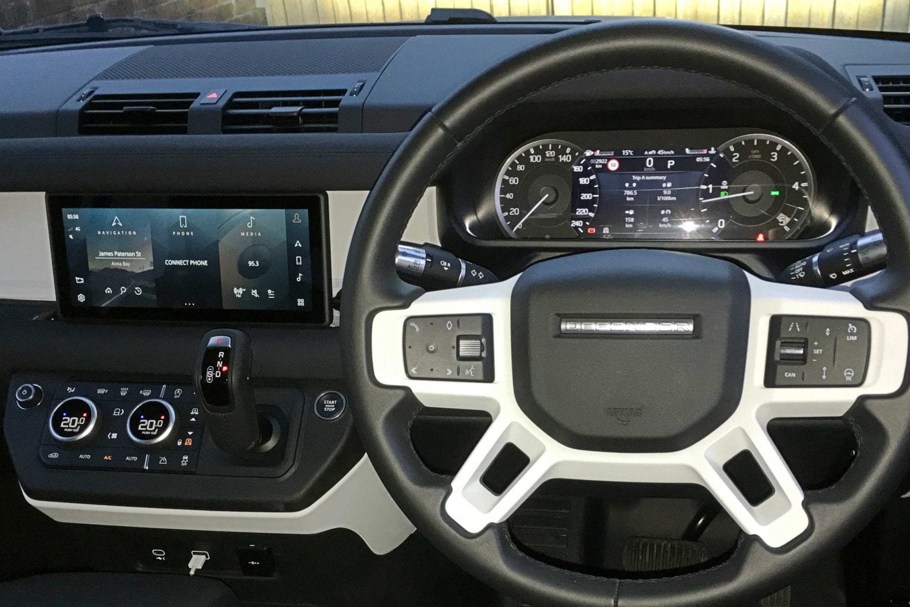 analogue dials with central tft display defender factory