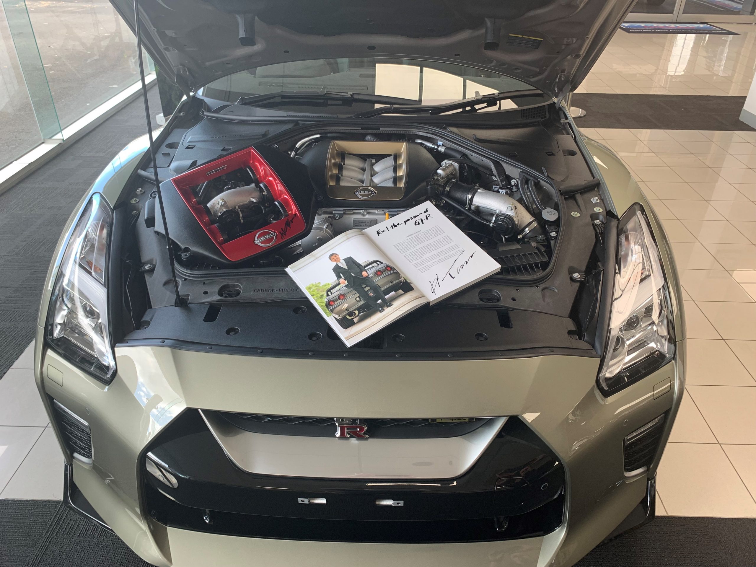 Nissan GT-R Car Book and Engine Cover