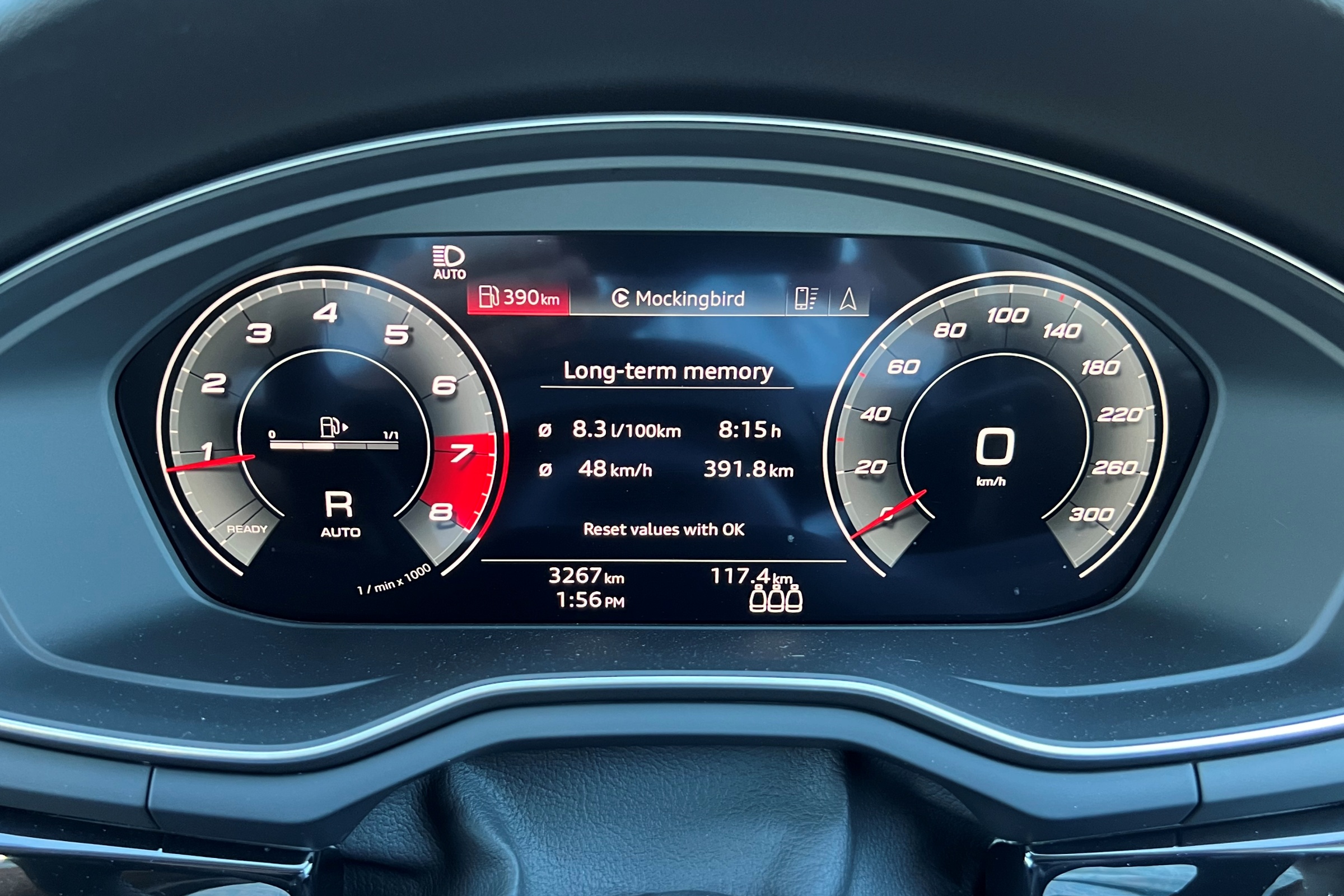 Audi A4 45 TFSI S Line 2022 driver instruments virtual dash 1