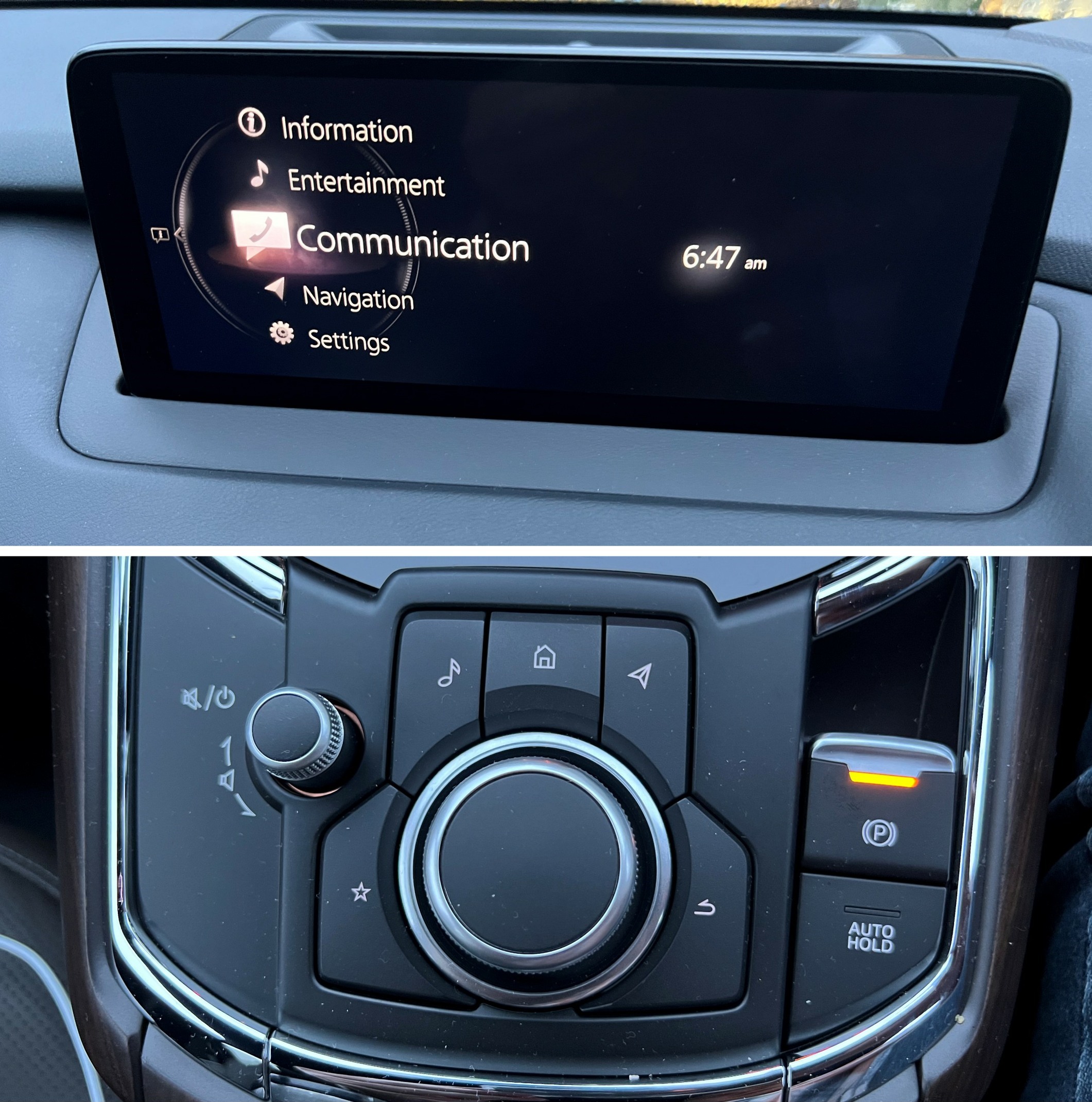Mazda CX-9 Azami screen controls. and screen