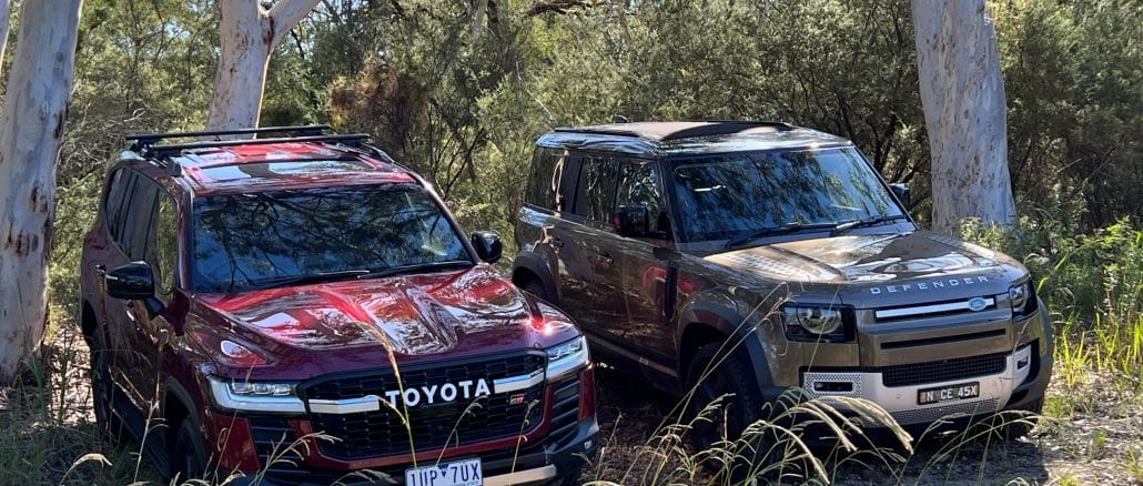 LandCruiser GR Sport vs Defender D300 SE front 1