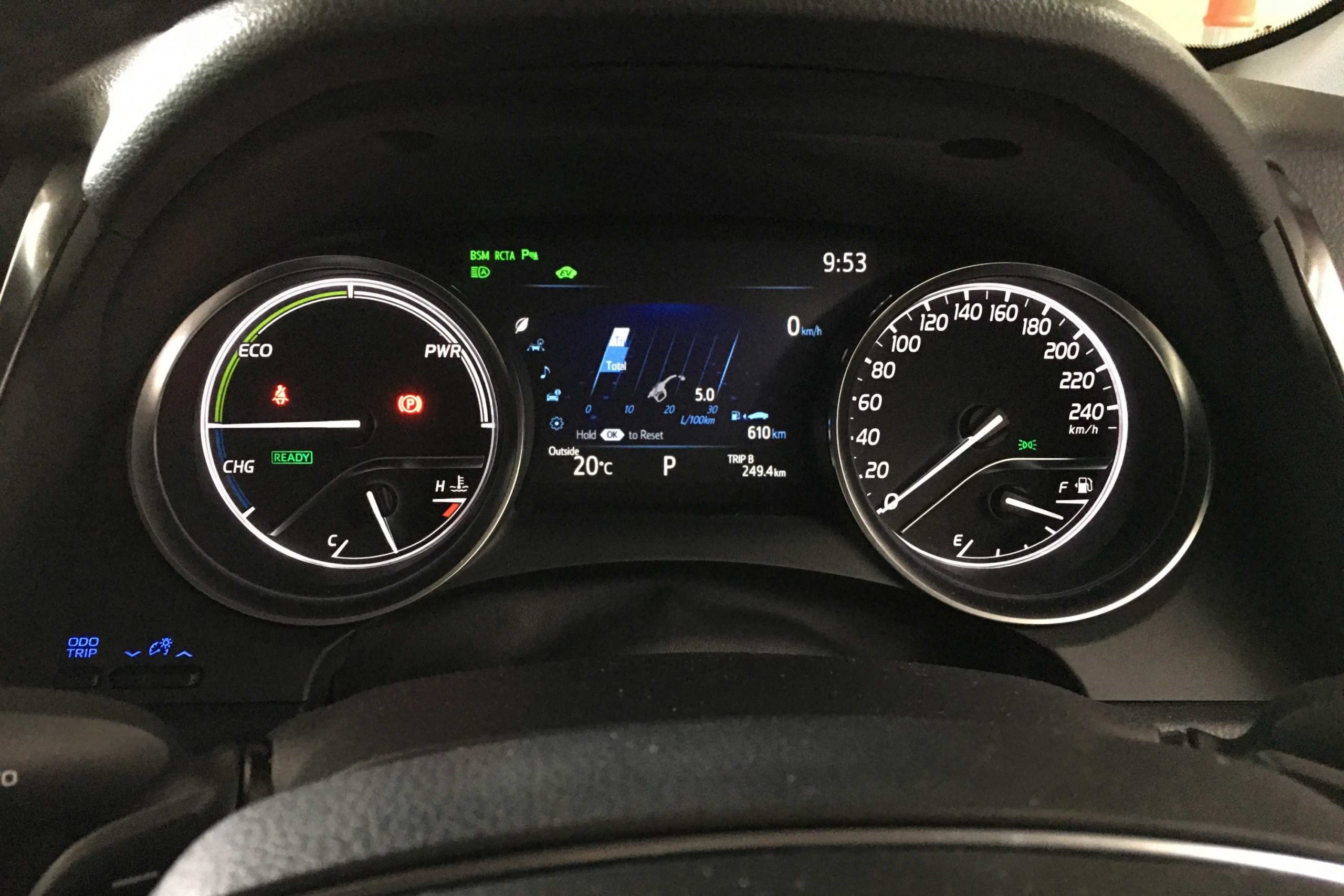 Toyota Camry SX Hybrid drivers instruments