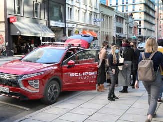 2023 Mitsubishi Eclipse Cross PHEV delivers coffee