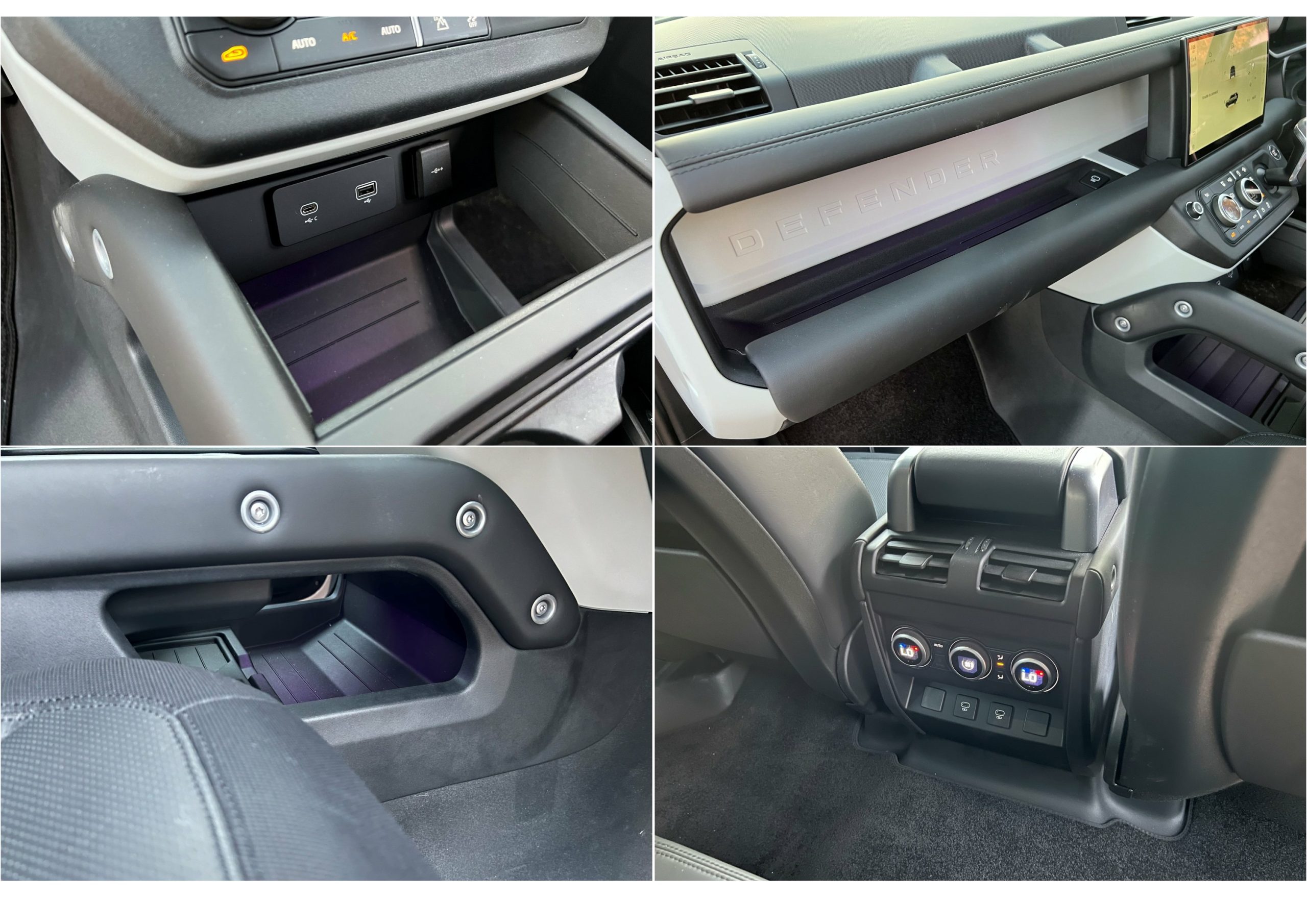 2023 LR Defender X Dynamic HSE D300 storage and USB ports 4 pic