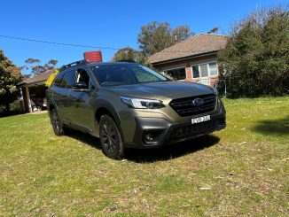 Subaru Outback XT Sport front exterior quarter 1