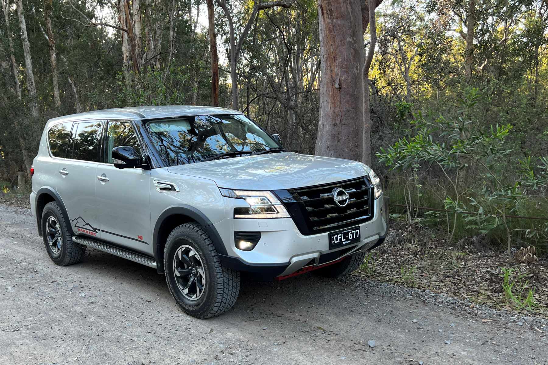 2023 Nissan Patrol Warrior front quarter 3